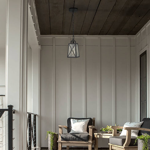 Modern Outdoor Pendant Light Fixture for Front Porch